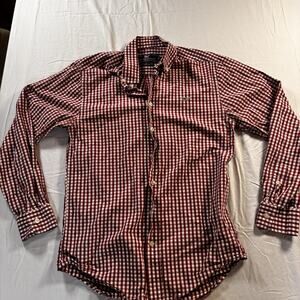 Vineyard Vines Slim Fit Whale Shirt Gingham Long Sleeve Shirt Sz S